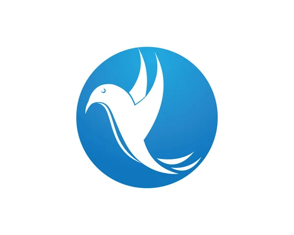 Oiseau Ailes Icône Logo Vecteur — Image vectorielle