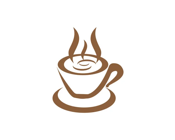 Tasse Café Icône Logo Vecteur — Image vectorielle
