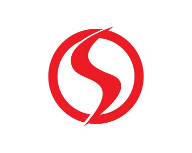 S harfi logo şablon vektörü