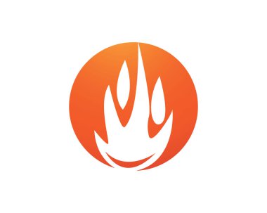 Ateş logosu şablon vektörünü ateşle