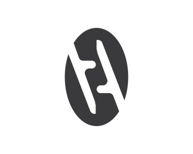H harfi logo tasarım şablonu vektör