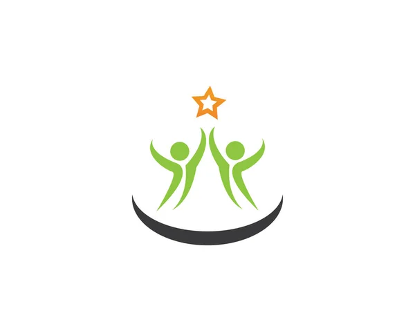 社区照顾的 Logo 模板矢量 — 图库矢量图片