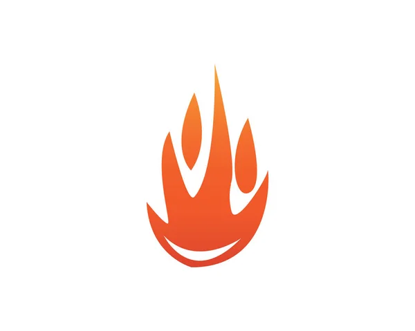 Feuer Flamme Logo Vorlage Vektor — Stockvektor