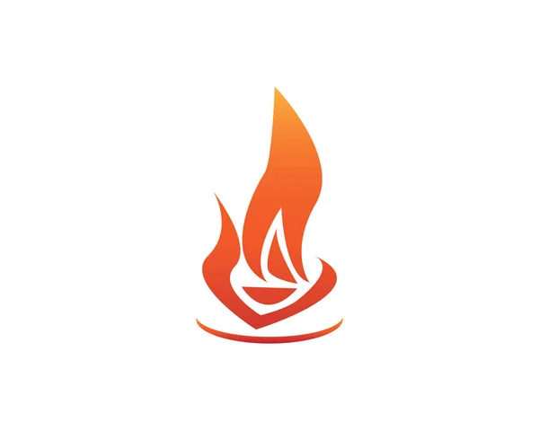 Fire Flame Logo Template Vector — Stock Vector