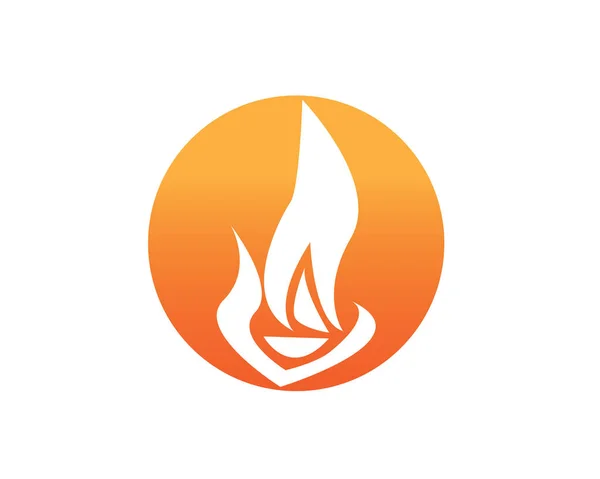 Feuer Flamme Logo Vorlage Vektor — Stockvektor