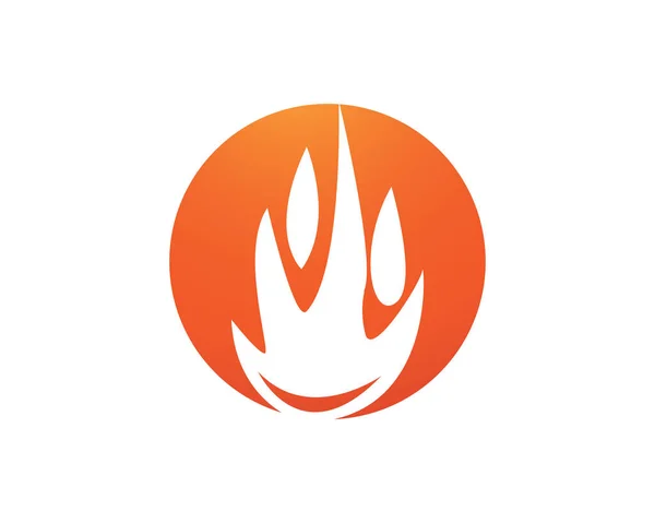 Feuer Flamme Logo Vorlage Vektor — Stockvektor