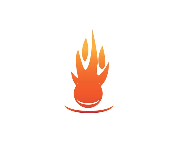 Feuer Flamme Logo Vorlage Vektor — Stockvektor