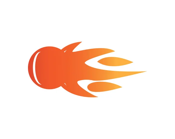 Ogień Płomień Logo Wektor Szablon — Wektor stockowy