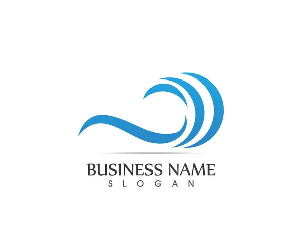 Natuur Water Wave Splash Logo Pictogrammalplaatje — Stockvector