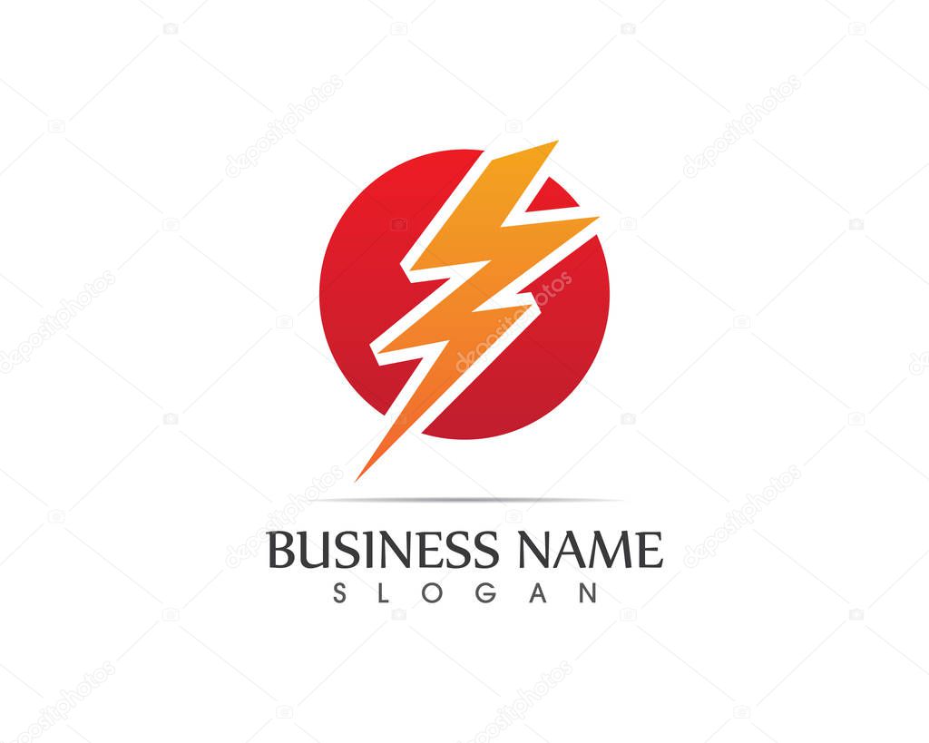 Lightning flash icon template