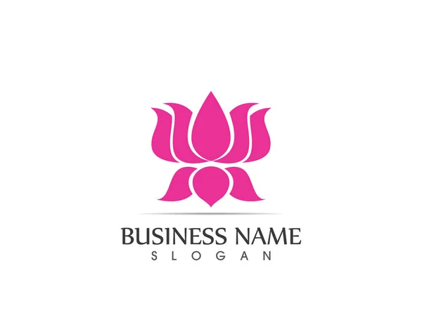 Lotus Flower Logo Vector Sjabloon — Stockvector