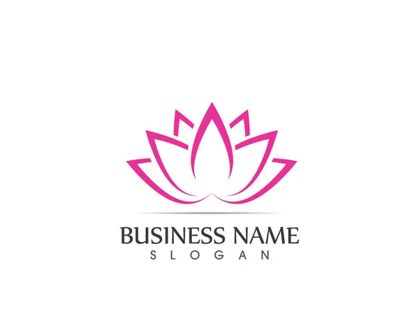 Lotus Flower Logo Vector Template — Stock Vector