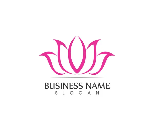 Lotus Flower Logo Vector Template — Stock Vector