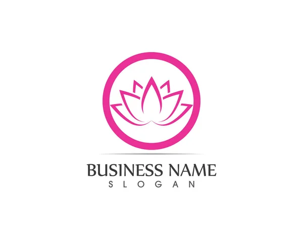 Lotus Flower Logo Vector Sjabloon — Stockvector