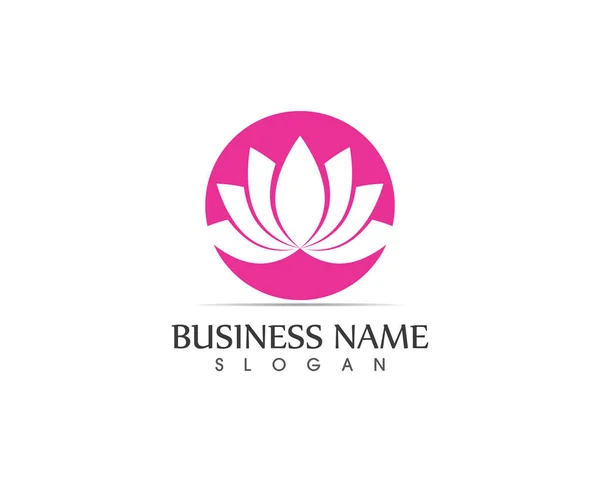 Lotus Flower Logo Vector Sjabloon — Stockvector