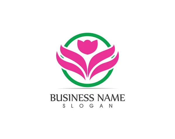Lotusblume Logo Vektor Vorlage — Stockvektor