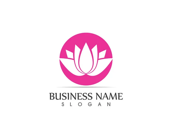 Lotus Flor Logotipo Vetor Modelo —  Vetores de Stock