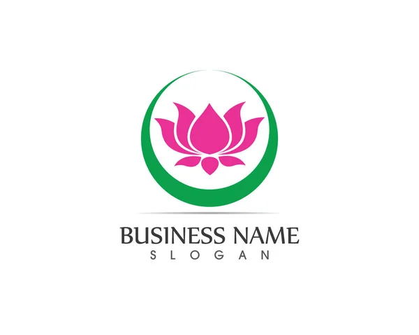 Lotus çiçek logosu vektör şablonu
