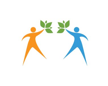 Sağlık yaşam logosu vektör şablonu