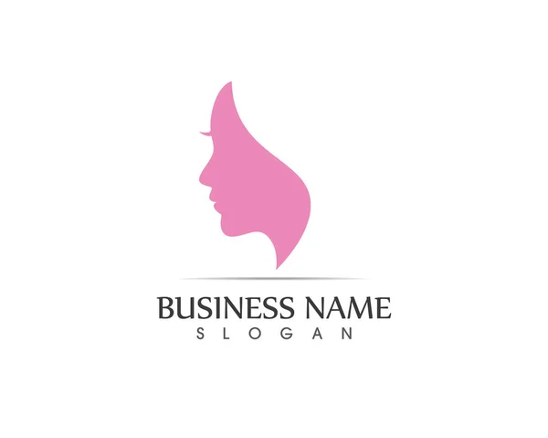 Yüz kadını güzellik merkezi logo taşıyıcısı