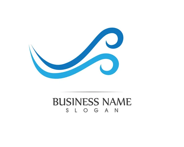 Wave Spiaggia Logo Vettoriale — Vettoriale Stock