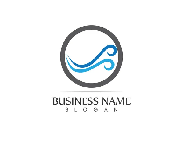 Wave Spiaggia Logo Vettoriale — Vettoriale Stock