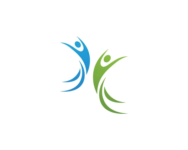 Communautaire Mensen Zorg Logo Vector — Stockvector