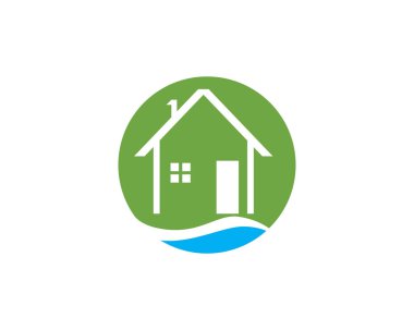 Ev logo vektör şablonu oluşturuluyor