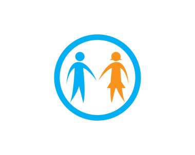 Topluluk insanları logo vektör şablonu