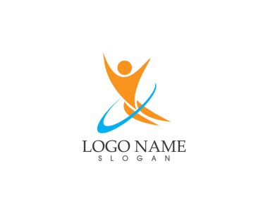 İnsan karakter logosu vektör