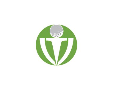 Golf simgesi logo vektör şablonu
