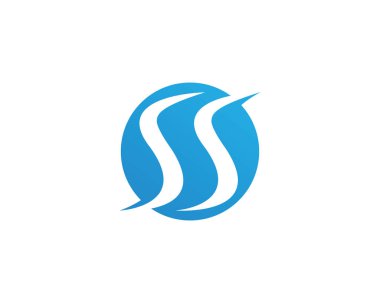 Nehir simgesi Logo vektör 