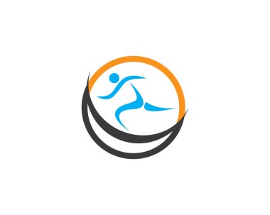 İnsan karakter logo şablonu