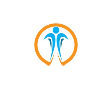 İnsan karakter logo şablonu