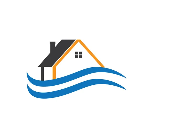 Ev logo vektör şablonu oluşturuluyor