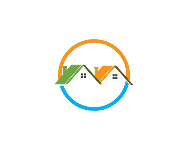 Construção Vetor Logotipo Home — Vetor de Stock