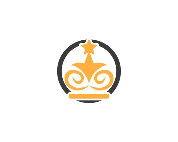 Icona Della Corona Vettore Simbolo — Vettoriale Stock