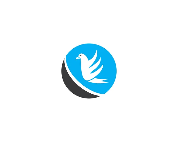 Blå Fågel Logo Vektor — Stock vektor