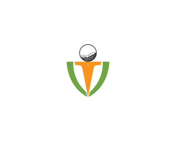 Icono Golf Vector Plantilla — Vector de stock