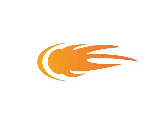 Ogień Piłkę Szybciej Logo Wektor — Wektor stockowy