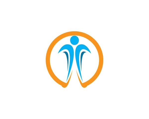 Wzór Logo Postaci Ludzkiej — Wektor stockowy
