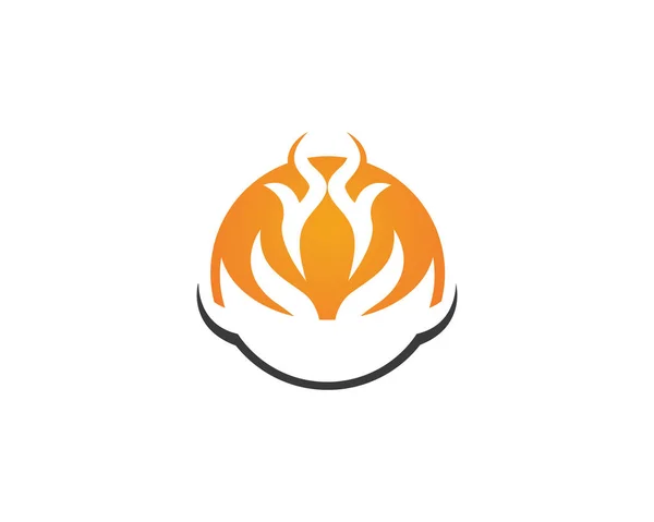 Wektor Projektu Logo Płomienia Ognia — Wektor stockowy