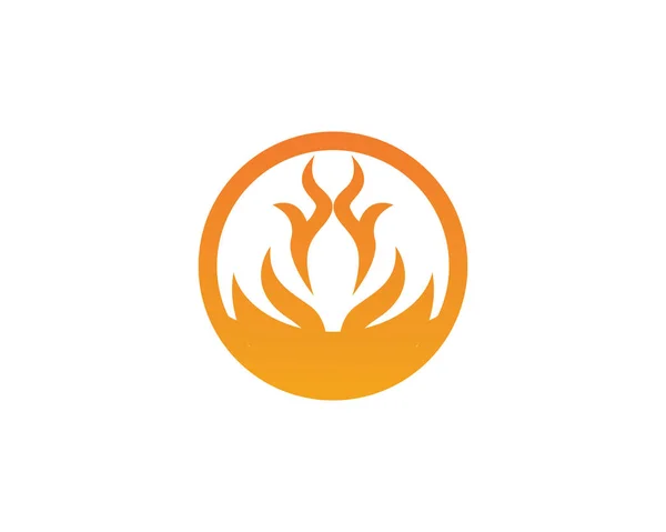 Fuego Llama Logotipo Diseño Vector — Vector de stock