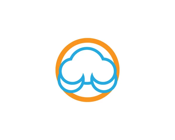 Wolkensymbol Logo Vektor — Stockvektor