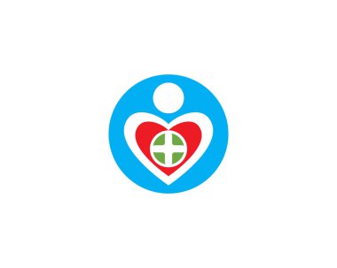 Sağlık logosu tasarım vektör şablonu