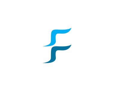 F harf logo vektör şablonu
