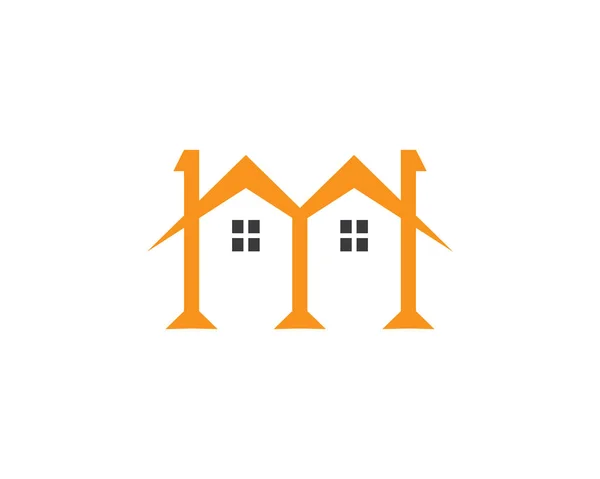 房地产和建筑家庭标识矢量 — 图库矢量图片