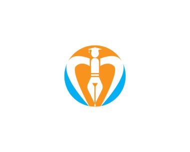 Kalem yazma logo tasarım vektörü