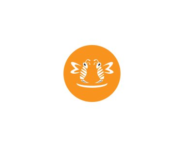 Bal arı simgesi logo tasarım vektörü