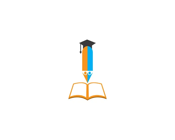 Gente Educación Icono Logo Diseño Vector — Vector de stock